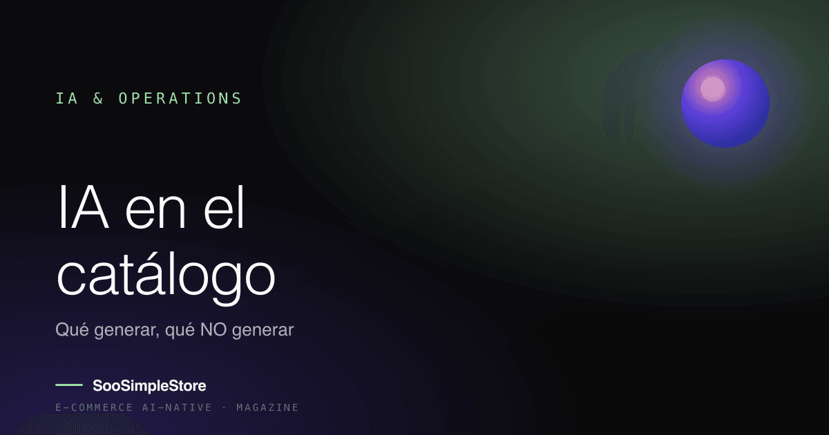 IA en el catálogo e-commerce: qué generar, qué NO generar