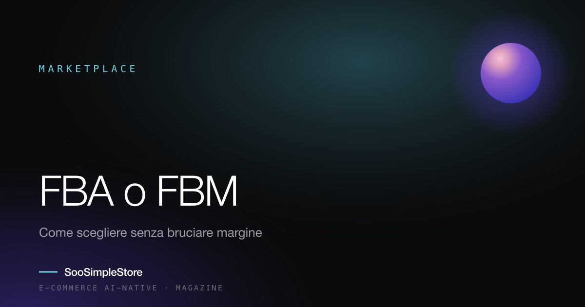 Amazon FBA o FBM: come scegliere senza bruciare margine