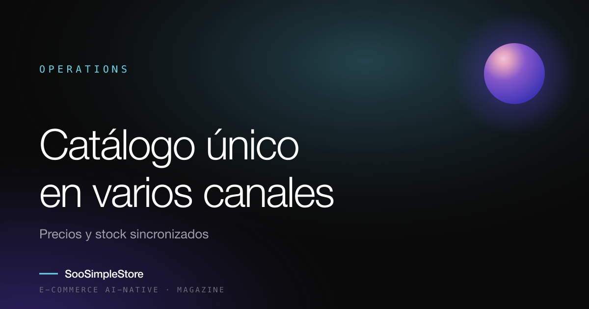 Catálogo único en varios canales: precios y stock sincronizados